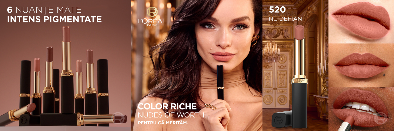 Ruj mat Color Riche Nudes of Worth Loreal Paris